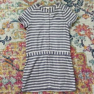 J. Crew Shift Dress in Blue and White Stripes